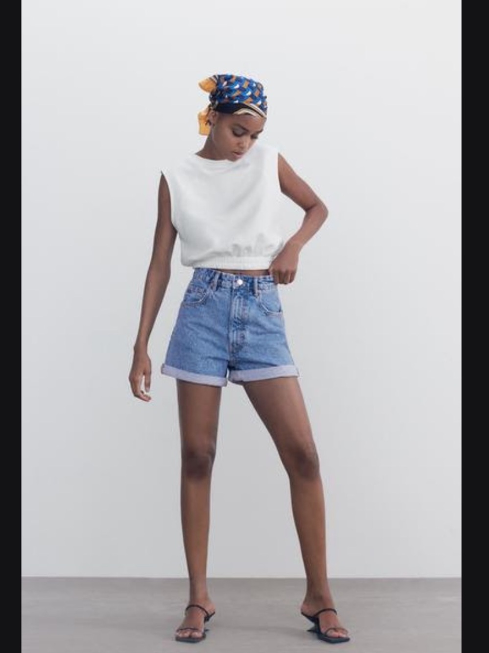 Women’s Blue Mom-Fit Denim Shorts - Classic High Waist